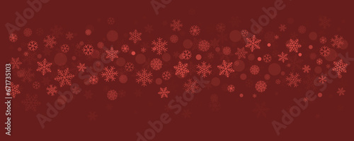 Christmas snowflakes background. Winter silver snow falling minimal decoration, greeting card. Noel subtle backdrop. Vector illustration