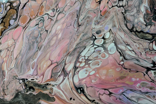 Acrylic painting. Fluid art. Marble texture abstract background. Vector illustration.