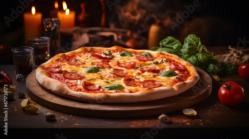 Italian Pizza with pepperoni 