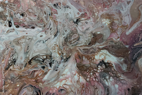 Acrylic painting. Fluid art. Marble texture abstract background. Vector illustration.