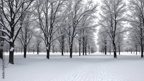 trees in the snow