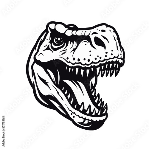 Brüllender T-Rex Illustration © Michael