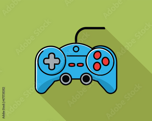 joypad vector flat color icon. Game Joystick vector graphics