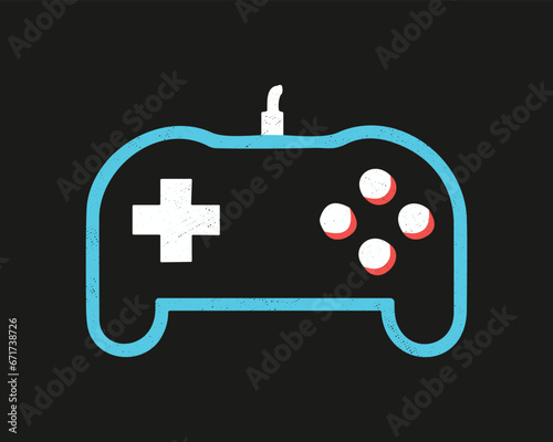 joypad vector flat color icon. Game Joystick vector graphics