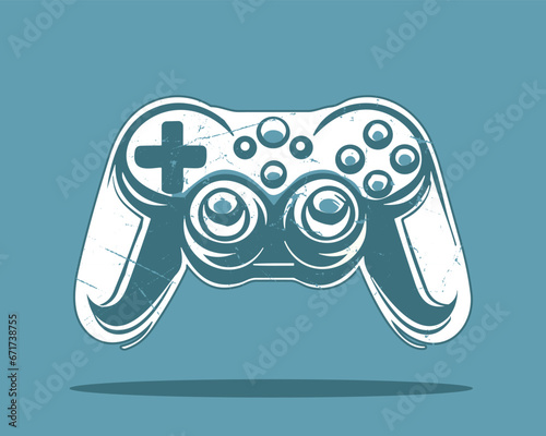 joypad vector flat color icon. Game Joystick vector graphics