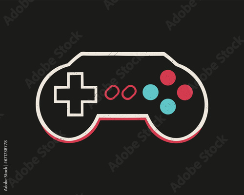 joypad vector flat color icon. Game Joystick vector graphics