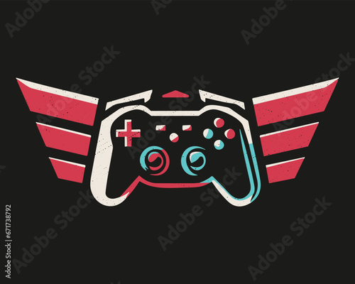 joypad vector flat color icon. Game Joystick vector graphics