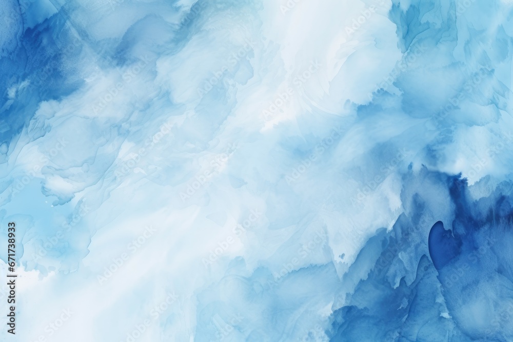 Blue and White Abstract Painting With Serene, Heavenly, Tranquil, and Ethereal Vibe
