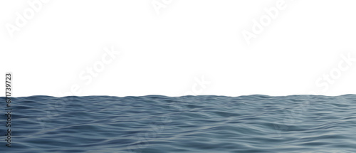 nature ocean water sea surface with ripples wave png 3d rendering illustration