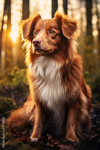 Portrait of a beautiful dog outdoors