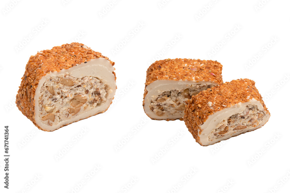 Sweet roll with nuts, turkish sweets. Sweet roll with nuts, turkish sweets.