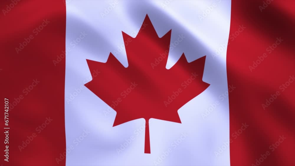 Canada Flag Blowing in Wind 4k Realistic 3d flag waving animation seamless loop background for patriotic, political, military, election, history, memorial, independence day, football, documentary Canada Flag Blowing in Wind 4k Realistic 3d flag waving animation seamless loop background for patriotic, political, military, election, history, memorial, independence day, football, documentary