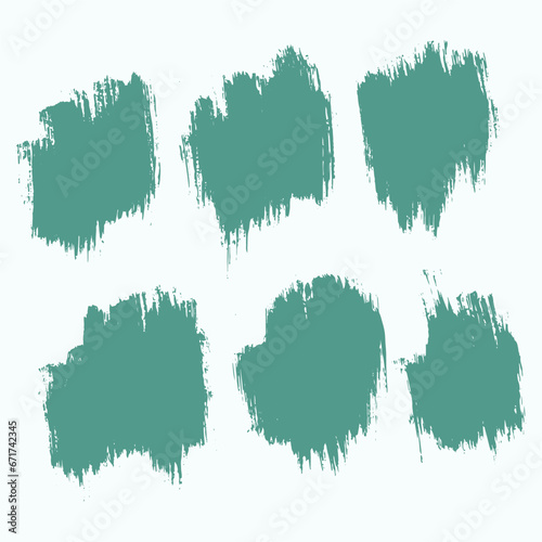 Ink green brush stroke bundle
