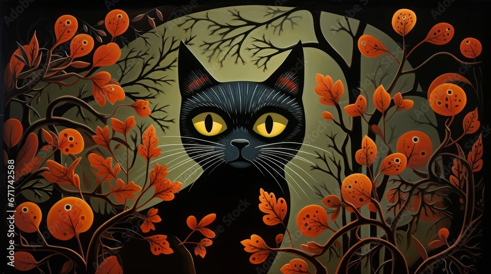 abstract cat illustration. abstract cat illustration.
