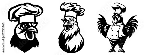 chicken chef Silhouettes 