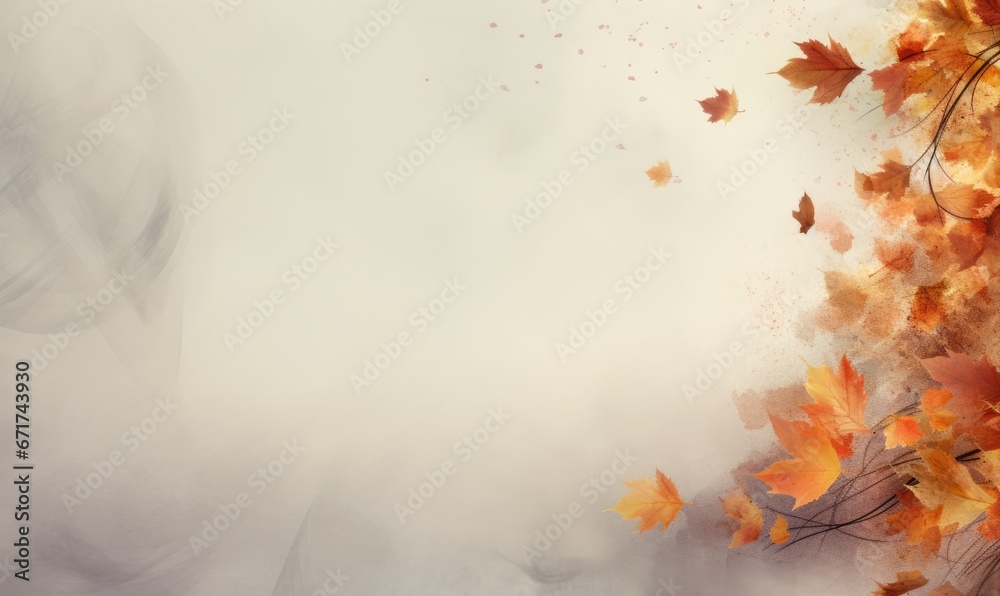 autumnal leaves on canvas background wallpaper