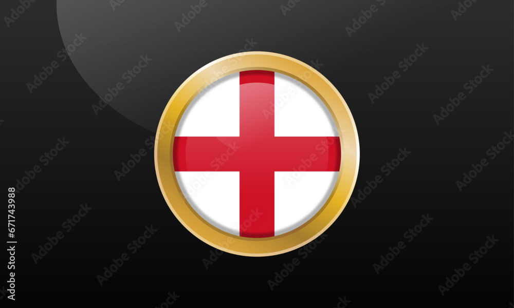 Fototapeta premium England National Flag Emblem Vector: Symbol of National Pride and Heritage
