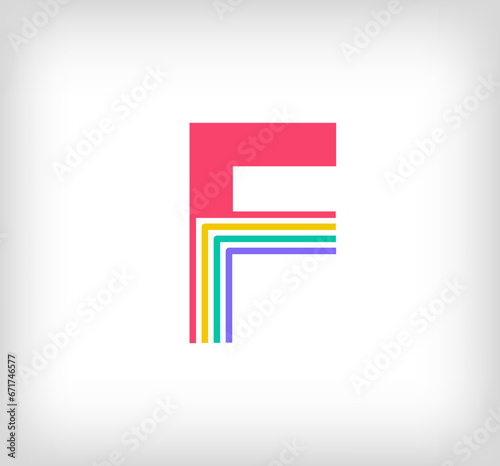 Creative ethnic letter F multicolored linear logo. Modern writing lines with new culture colors. Font alphabet template. Creative education geometric.vector Free Download Creative ethnic letter F multicolored linear logo. Modern writing lines with new culture colors. Font alphabet template. Creative education geometric.vector - GFXLoad
