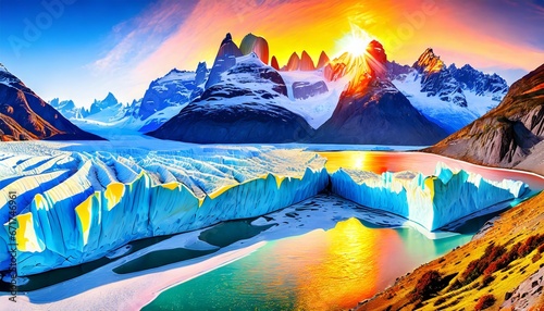 Glacial north pole landscape