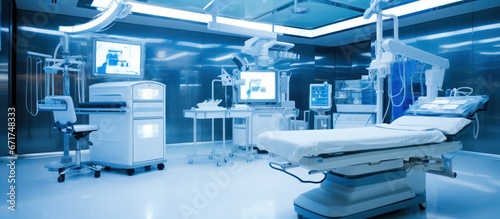 Equipment and medical devices in modern operating room. © ETAJOE