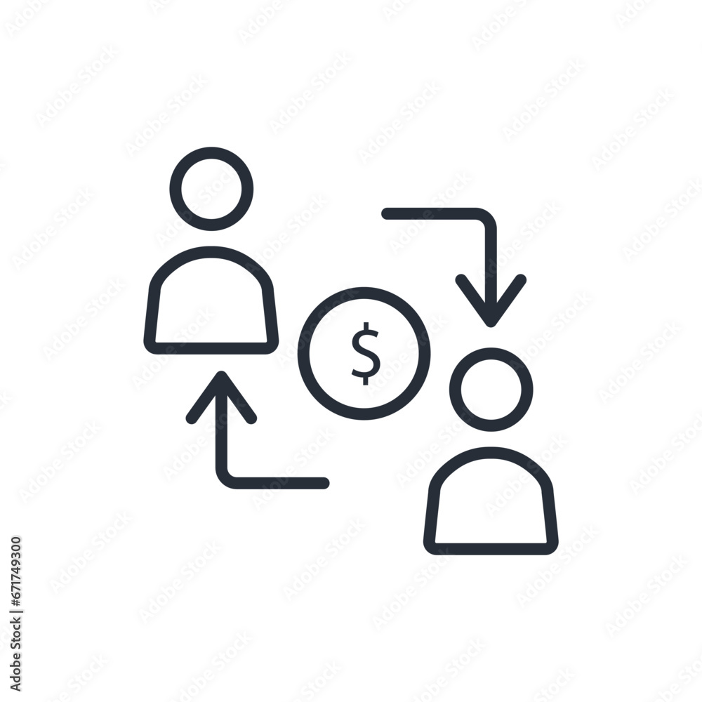 financial transaction icon. vector.Editable stroke.linear style sign for use web design,logo.Symbol illustration. financial transaction icon. vector.Editable stroke.linear style sign for use web design,logo.Symbol illustration.