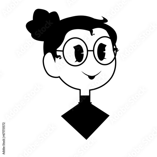 Cartoon style, Blanco y negro.