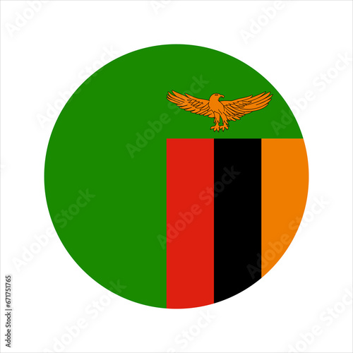 Zambia flag simple illustration for independence day or election photo