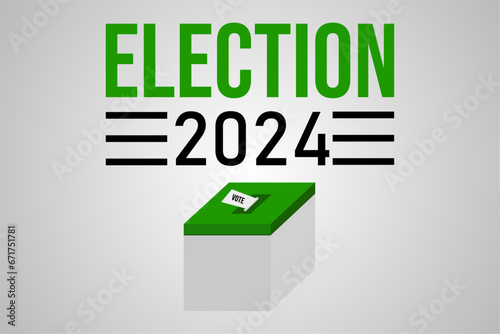 General Election 2024 in Pakistan banner design.