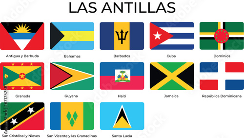 Las Antillas Banderas Flags photo