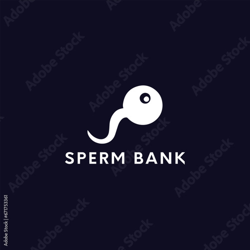 sperm bank logo design vector
