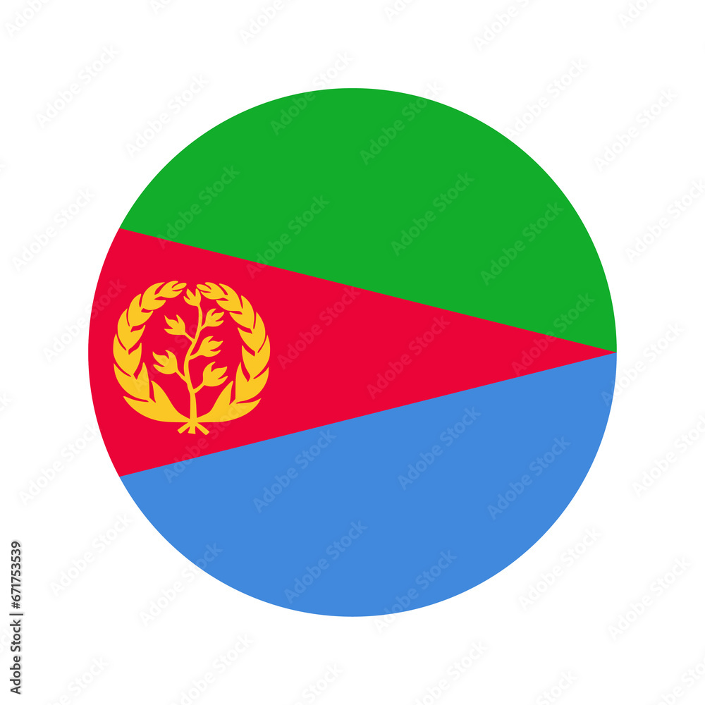Eritrea flag simple illustration for independence day or election Eritrea flag simple illustration for independence day or election