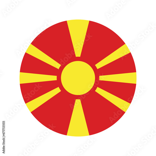 Macedonia flag simple illustration for independence day or election