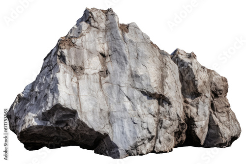 sharp, pointed, and heavy mineral rock isolated on a transparent background. (PNG, cutout, or clipping path.)
