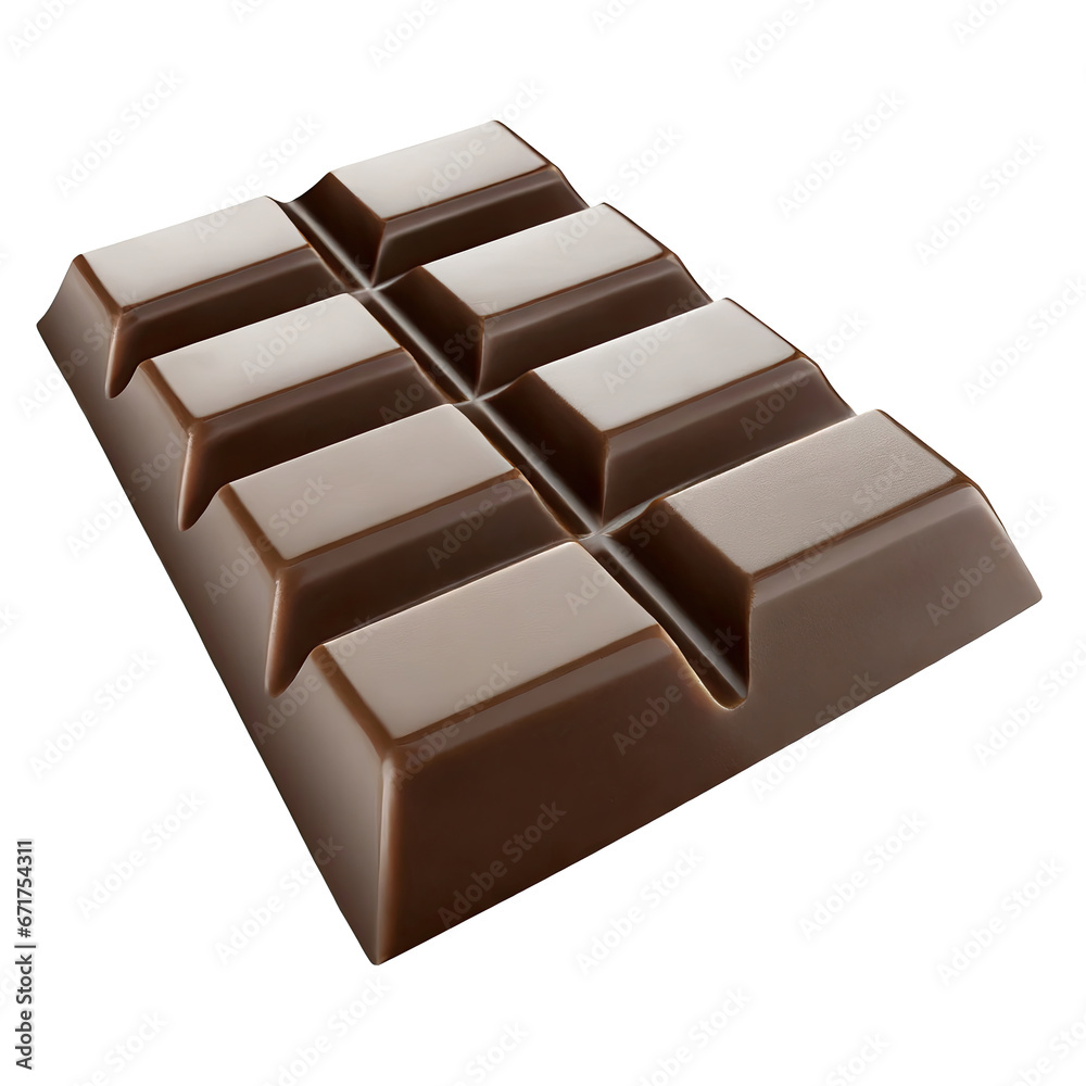 a dark chocolate bar , isolated on a transparent background, with PNG cutout or clipping path.