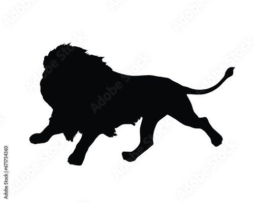 Lion Silhouette. Lion Vector Illustration. Lion Artwork.
