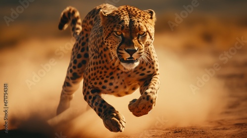 A cheetah in full sprint, muscles taut as it zeroes in on its target.