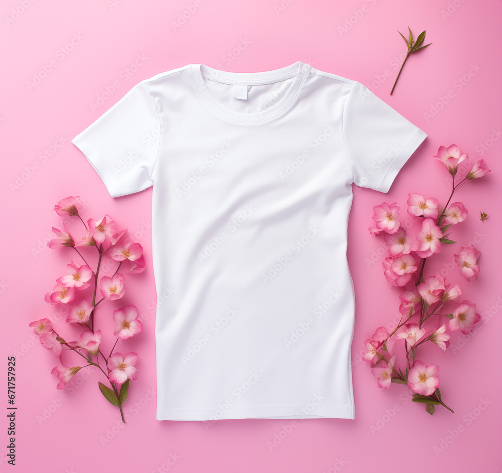 White t shirt with flowers White t shirt with flowers