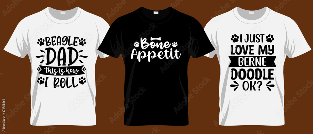 Bone appetit T Shirt Design, Dog lover T Shirt, pet T Shirt