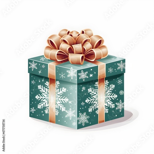 Charming Christmas Gift Box Illustrations on White Background
