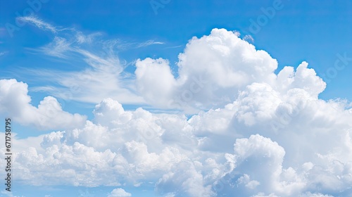 White clouds in a blue sky, Blue sky with white cloud photography high detailed image with telephoto lense