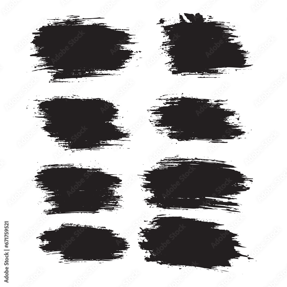 Black brush stroke vector grunge isolated background Black brush stroke vector grunge isolated background