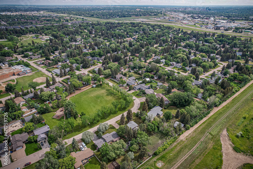 Aerial of the Montgomery Place Neighborhood in Saskatoon