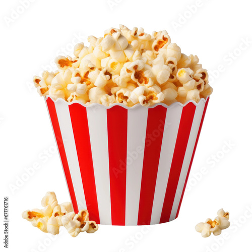 box of popcorn isolated