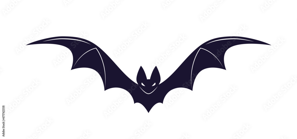 Fototapeta premium Black bat vector sticker