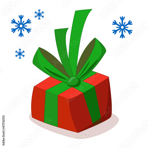 present festive gifts box vector 