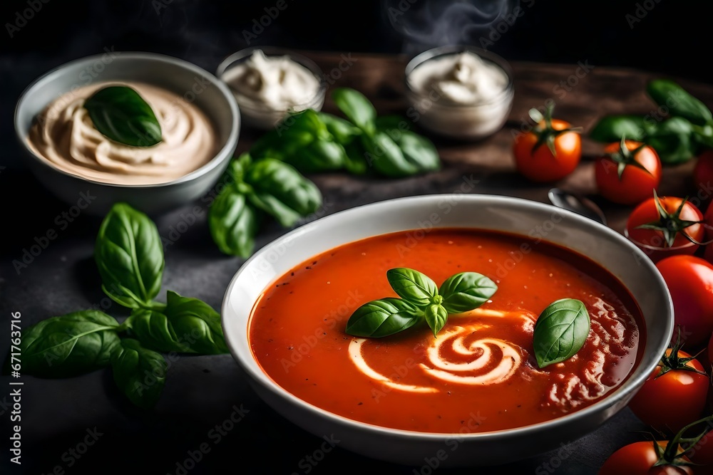 tomato soup with basil tomato soup with basil