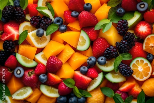 fruit salad closeup
