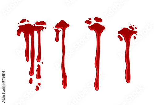 Blood splashes vector set