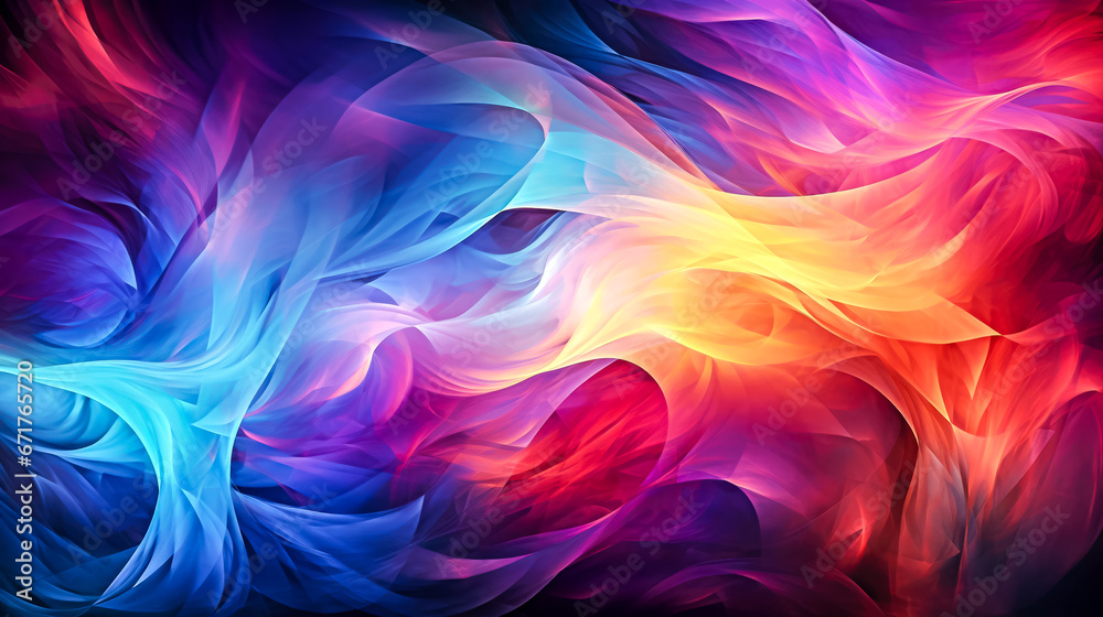 Abstract background with colorful smoke waves. Abstract background with colorful smoke waves.