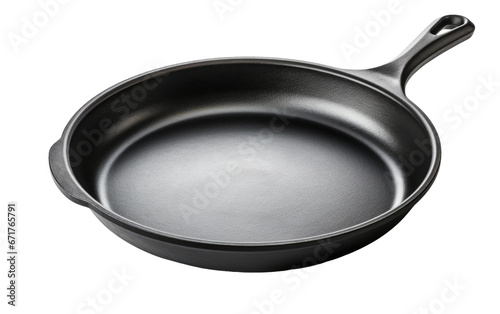 cast iron frying pan isolated